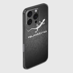 Чехол для iPhone 16 Pro силиконовый с защитой камеры Audi qauttro - фото 2