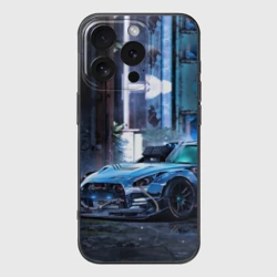 Чехол для iPhone 16 Pro силиконовый с защитой камеры Nissan GTR R35