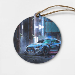 Деревянная игрушка круг Nissan GTR R35
