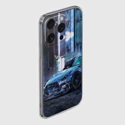 Чехол для iPhone 15 Pro Max силиконовый с защитой камеры Nissan GTR R35 - фото 2