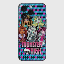 Чехол для iPhone 16 Pro силиконовый с защитой камеры Monster High