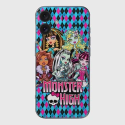 Чехол для iPhone 16 силиконовый с защитой камеры Monster High