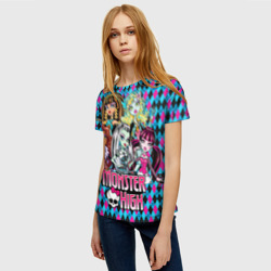 Женская футболка 3D Monster High - фото 2
