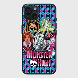 Чехол силиконовый для Apple iPhone 15 матовый Monster High
