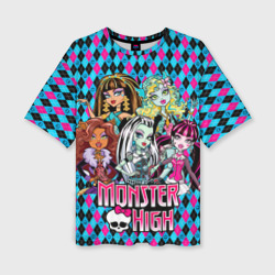 Женская футболка oversize 3D Monster High