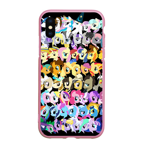 Чехол для iPhone XS Max матовый My Little Pony, цвет розовый