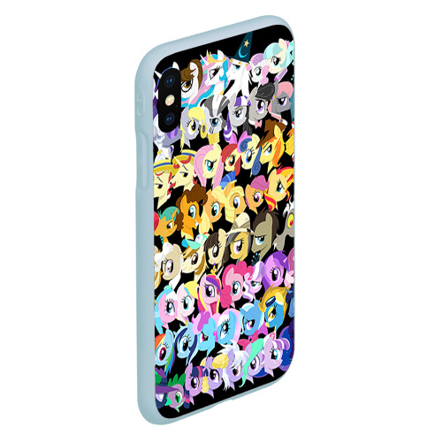 Чехол для iPhone XS Max матовый My Little Pony, цвет голубой - фото 3