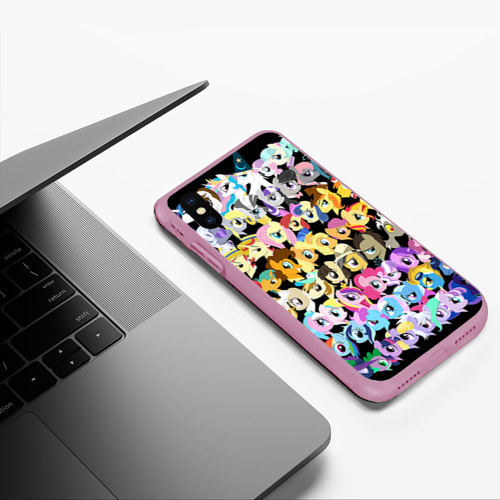 Чехол для iPhone XS Max матовый My Little Pony, цвет розовый - фото 5