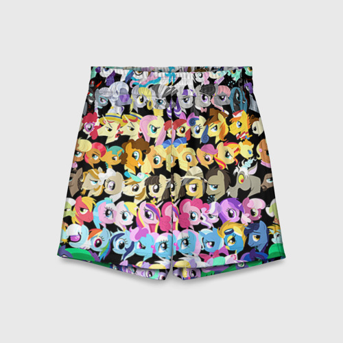 Детские спортивные шорты 3D My Little Pony, цвет 3D печать