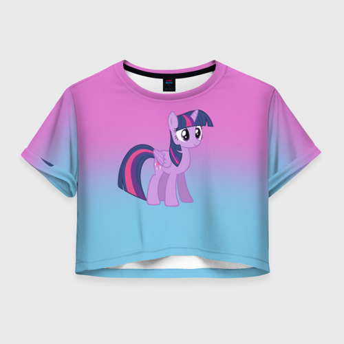 Женская футболка Crop-top 3D My Little Pony