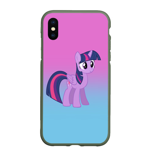 Чехол для iPhone XS Max матовый My Little Pony, цвет темно-зеленый