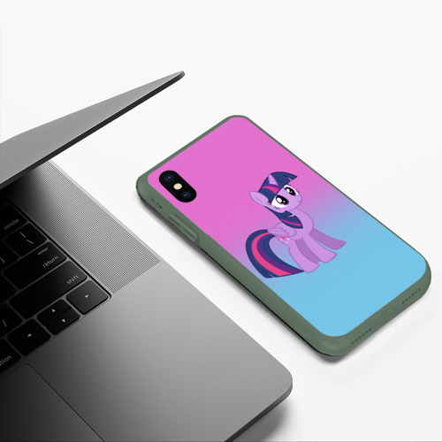 Чехол для iPhone XS Max матовый My Little Pony, цвет темно-зеленый - фото 5