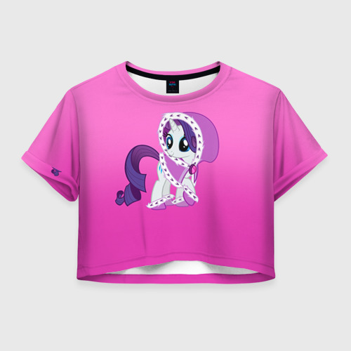 Женская футболка Crop-top 3D My Little Pony, цвет 3D печать