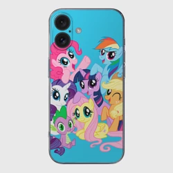 Чехол для iPhone 16 силиконовый с защитой камеры My Little Pony