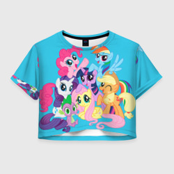 Женская футболка Crop-top 3D My Little Pony