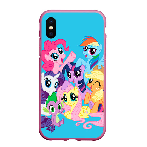 Чехол для iPhone XS Max матовый My Little Pony, цвет малиновый