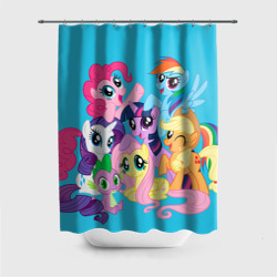 Штора 3D для ванной My Little Pony