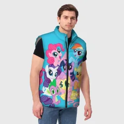 Мужской жилет утепленный 3D My Little Pony - фото 2