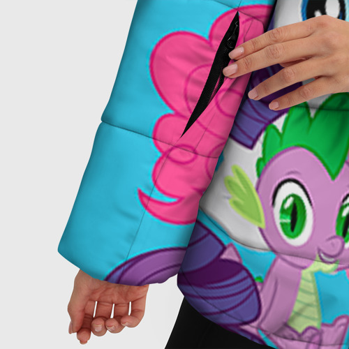 Женская зимняя куртка Oversize My Little Pony, цвет красный - фото 6