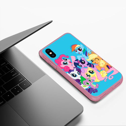 Чехол для iPhone XS Max матовый My Little Pony, цвет малиновый - фото 5