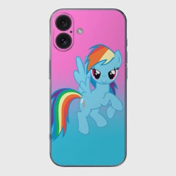 Чехол для iPhone 16 силиконовый с защитой камеры My Little Pony