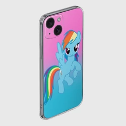 Чехол для iPhone 15 силиконовый с защитой камеры My Little Pony - фото 2