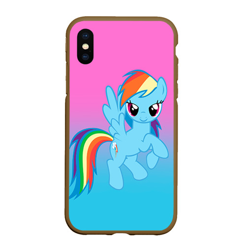 Чехол для iPhone XS Max матовый My Little Pony, цвет коричневый