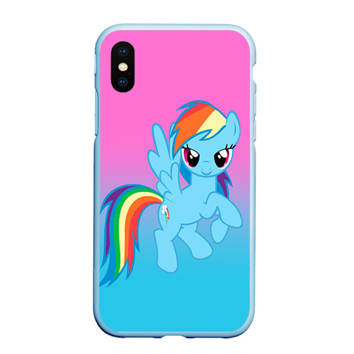 Чехол для iPhone XS Max матовый My Little Pony, цвет голубой