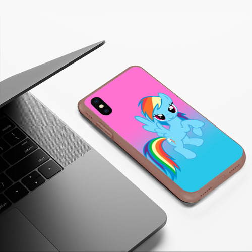 Чехол для iPhone XS Max матовый My Little Pony, цвет коричневый - фото 5