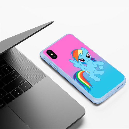 Чехол для iPhone XS Max матовый My Little Pony, цвет голубой - фото 5