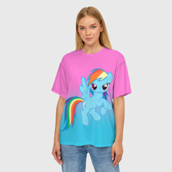 Женская футболка oversize 3D My Little Pony - фото 2