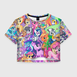 Женская футболка Crop-top 3D My Little Pony