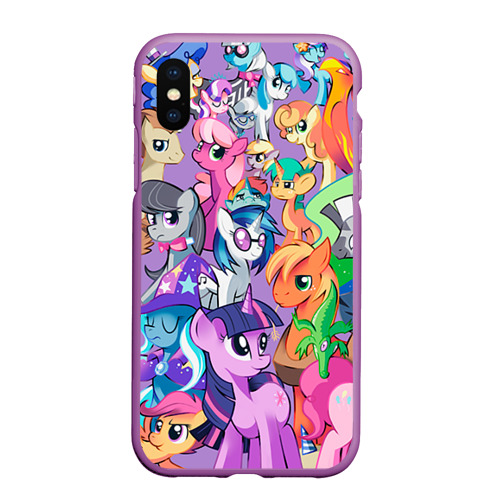 Чехол для iPhone XS Max матовый My Little Pony, цвет фиолетовый