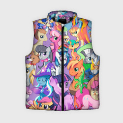Женский жилет утепленный 3D My Little Pony