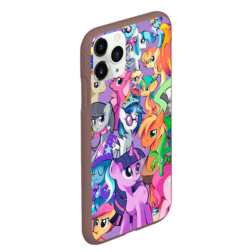 Чехол для iPhone 11 Pro Max матовый My Little Pony, цвет коричневый - фото 3