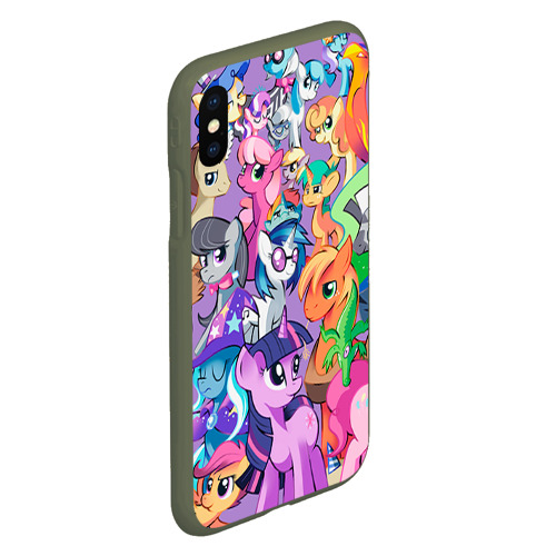 Чехол для iPhone XS Max матовый My Little Pony, цвет темно-зеленый - фото 3