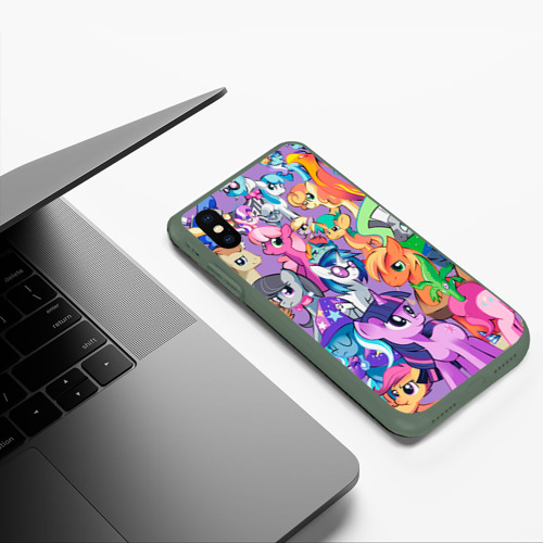 Чехол для iPhone XS Max матовый My Little Pony, цвет темно-зеленый - фото 5