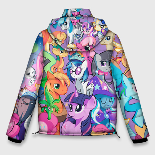 Мужская зимняя куртка 3D My Little Pony, цвет светло-серый - фото 2