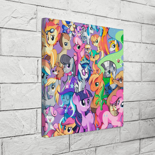 Холст квадратный My Little Pony, цвет 3D печать - фото 3