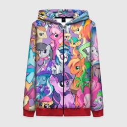 Женская толстовка 3D на молнии My Little Pony