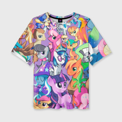 Женская футболка oversize 3D My Little Pony