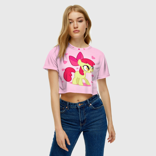 Женская футболка Crop-top 3D My Little Pony, цвет 3D печать - фото 3