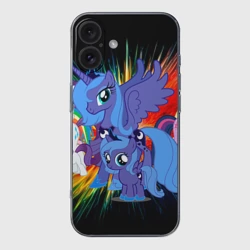 Чехол для iPhone 16 силиконовый с защитой камеры My Little Pony