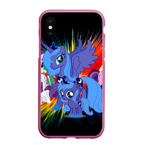 Чехол для iPhone XS Max матовый My Little Pony, цвет малиновый