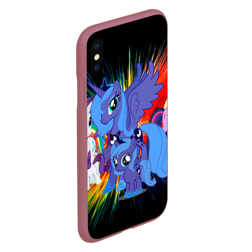 Чехол для iPhone XS Max матовый My Little Pony, цвет малиновый - фото 3