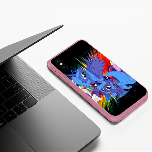 Чехол для iPhone XS Max матовый My Little Pony, цвет малиновый - фото 5