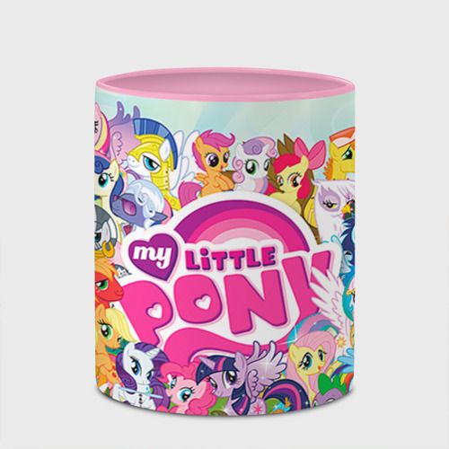 Кружка с полной запечаткой My Little Pony, цвет белый + розовый - фото 4