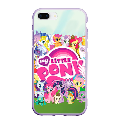 Чехол для iPhone 7Plus/8 Plus матовый My Little Pony, цвет светло-сиреневый