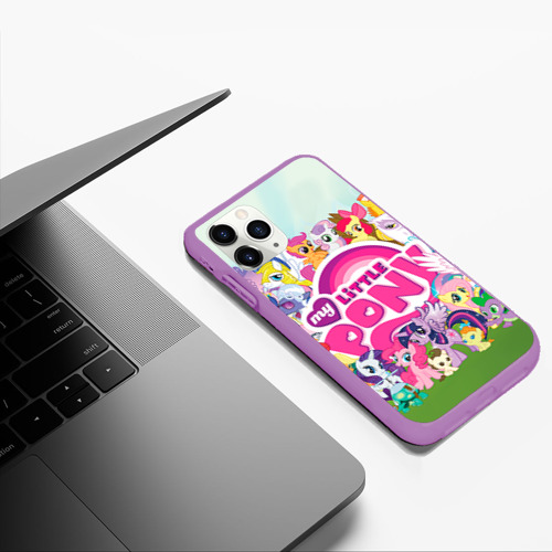 Чехол для iPhone 11 Pro Max матовый My Little Pony, цвет фиолетовый - фото 5