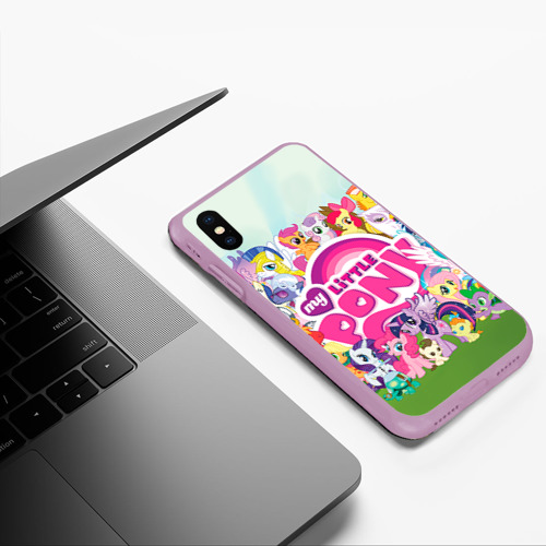 Чехол для iPhone XS Max матовый My Little Pony, цвет сиреневый - фото 5